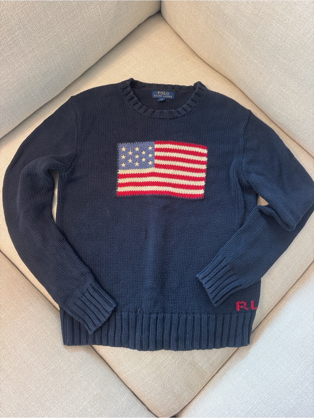 Polo Ralph Lauren American Flag Sweater Navy 🇺🇸